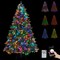 Green RGB Pre-Lit PVC PE Christmas Tree with Pine Cones and App Control